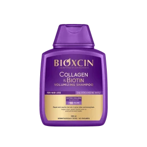 شامپو بیوکسین بنفش ضد ریزش حاوی بیوتین و کلاژن