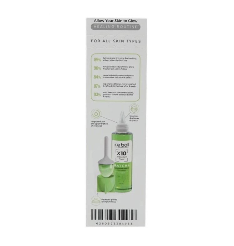 ژل آبرسان و روشن‌ کننده آیس بال با اثر بوتاکس Ice Ball Facial Matcha Botox