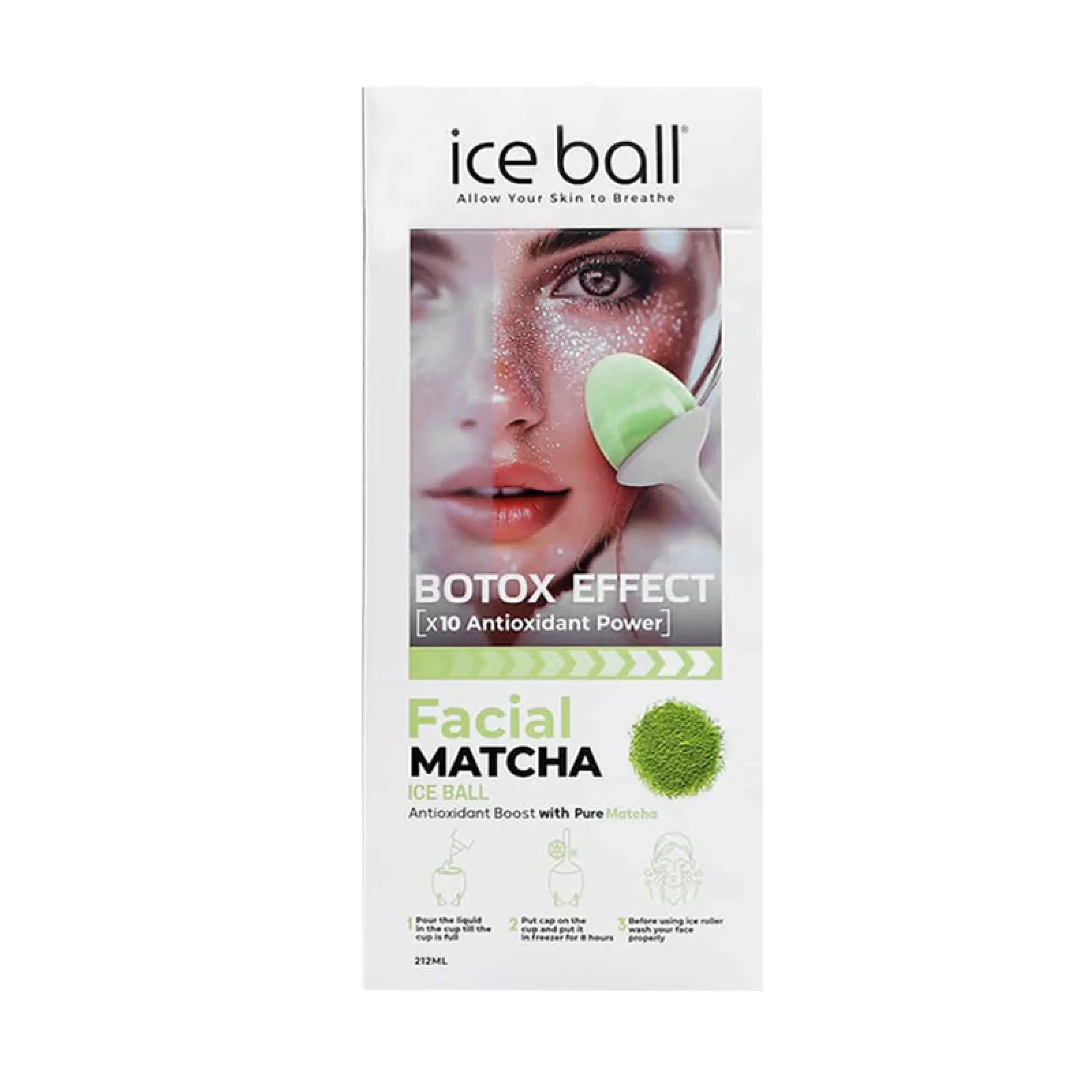 ژل آبرسان و روشن‌ کننده آیس بال با اثر بوتاکس Ice Ball Facial Matcha Botox